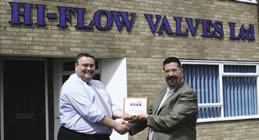 Hi-Flow Valves General Manager, Lee Vincent receiving his BVAA Member plaque from BVAA Director, Rob Bartlett